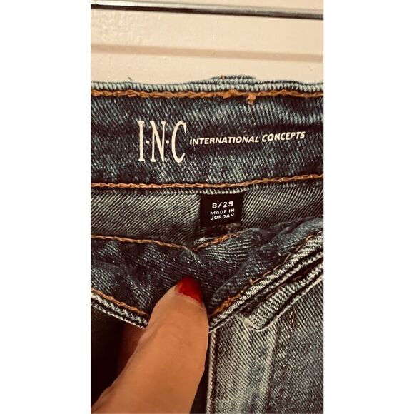 INC International Concept Wide Leg Blue Jeans Size 8/29 New - Picture 4 of 12